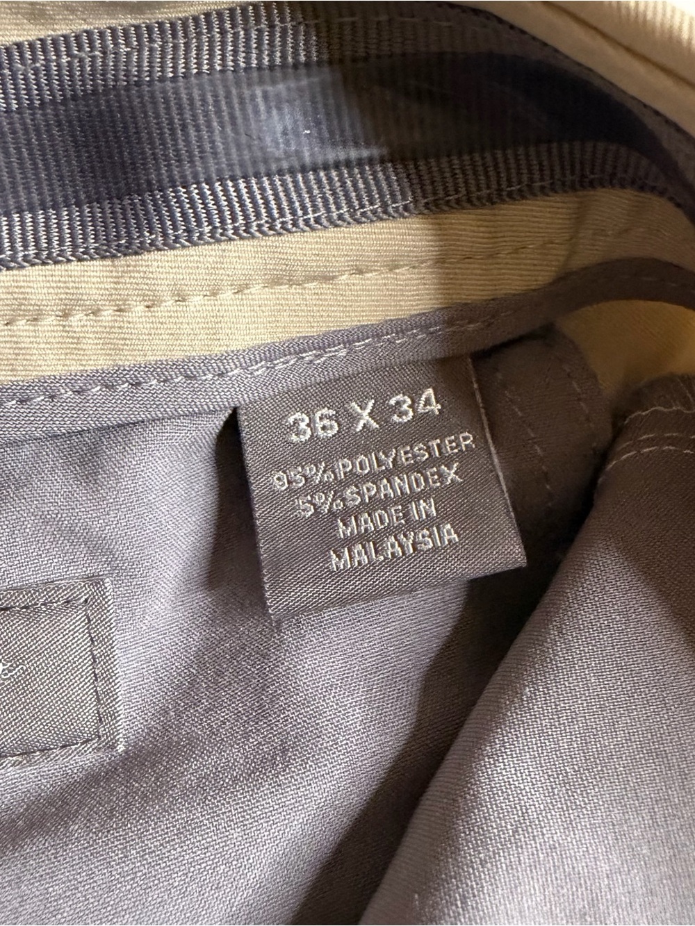 Daniel Cremieux Signature Collection Tan Dress Pants 36x34 Stretch - Picture 5 of 5